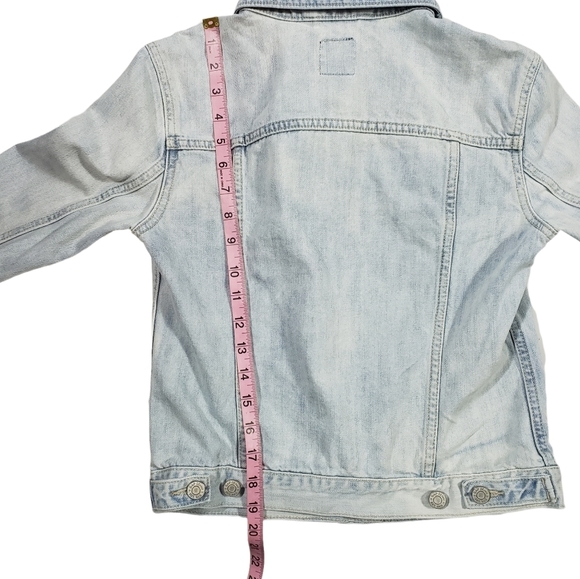Gap Denim Jean Jacket Size XS Light Blue Wash 100% Cotton Fitted Y2K Classic - Picture 12 of 14